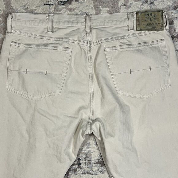 Polo Ralph Lauren Jeans Mens Beige Denim Pants 867 Classic Fit Casual 38x30 2012 - Picture 10 of 13